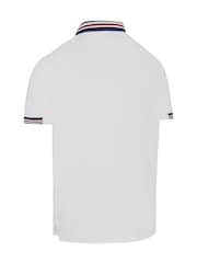 Callaway Apparel White Triple Track Blocked Polo Shirt - Imaginea 5 din 5