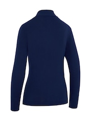 Callaway Apparel Blue 1/4 Zip Pullover Sweater With Ribbed Detailing - Slika 6 iz 6
