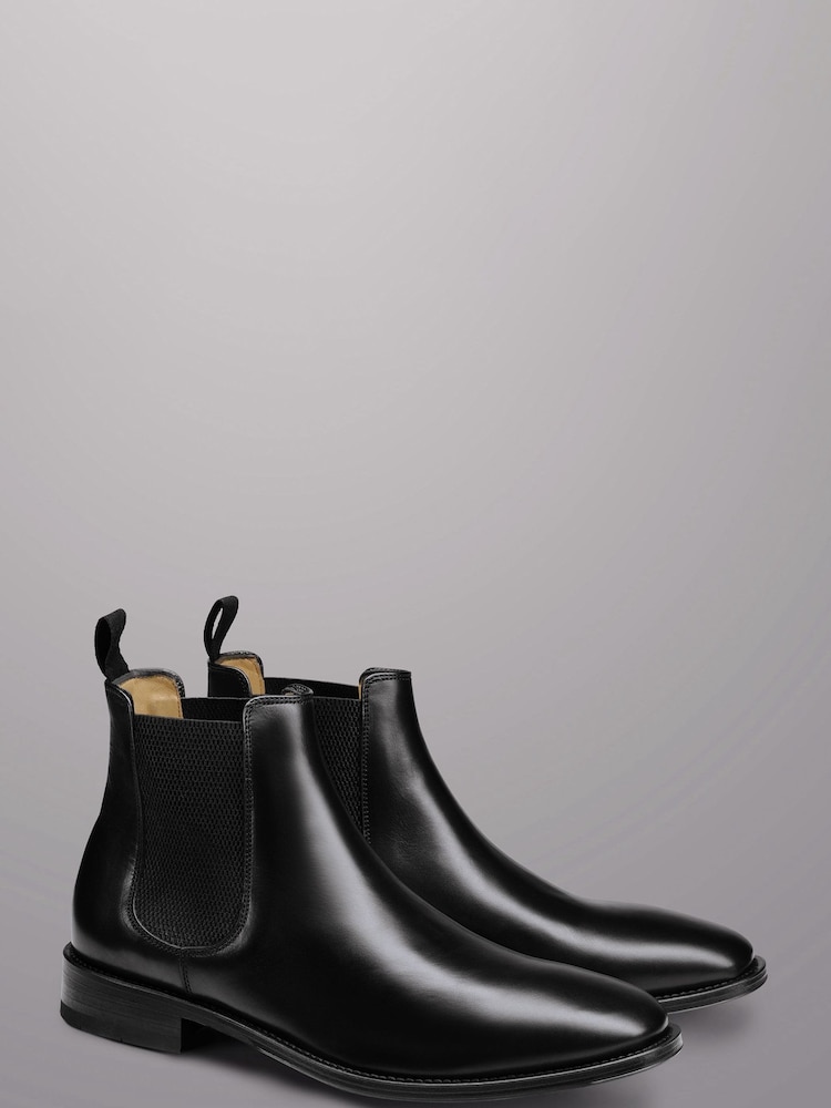 Charles Tyrwhitt Black Leather Chelsea Boots - Image 3 of 3