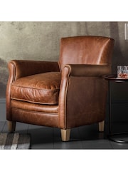 Gallery Home Vintage Brown Mr Paddington Leather Chair - Image 1 of 6