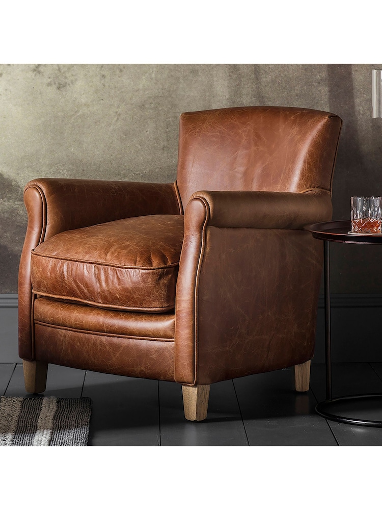 Gallery Home Vintage Brown Mr Paddington Leather Chair - Image 1 of 6