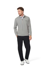 Callaway Apparel Grey Odyssey Birdseye Jacquard Pullover Jumper - Image 3 of 5
