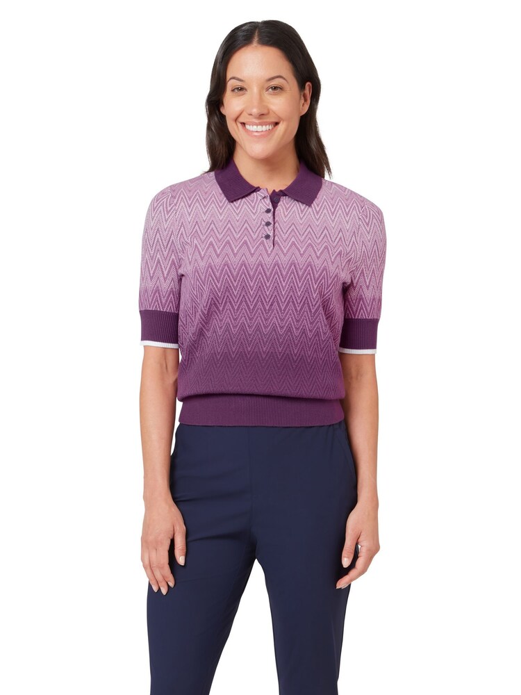 Callaway Apparel Purple Chev Gradient Sweater - Image 1 of 6 Callaway Apparel Purple Chev Gradient Sweater - Image 1 of 6