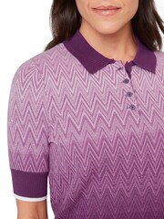 Callaway Apparel Purple Chev Gradient Sweater - Image 3 of 6
