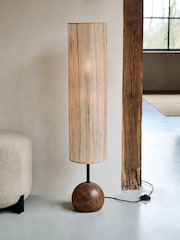French Connection Wood Kinsha Floor Lamp - Image 1 of 5