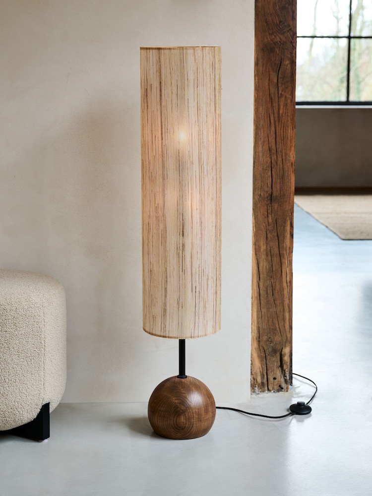 French Connection Wood Kinsha Floor Lamp - Image 1 of 5