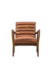 Gallery Home Vintage Brown Datsun Leather Armchair - Image 3 of 6