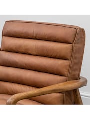 Gallery Home Vintage Brown Datsun Leather Armchair - Image 5 of 6