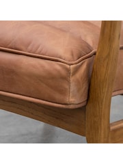 Gallery Home Vintage Brown Datsun Leather Armchair - Image 6 of 6