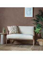 Gallery Home Natural Linen Cream Neyland 2 Seater Sofa - Image 1 of 3