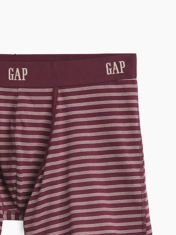 Gap Multi 5 inch Stretch Cotton Boxer Briefs 3-Pack - Image 2 of 2 Gap Multi 5 inch Stretch Cotton Boxer Briefs 3-Pack - Image 2 of 2