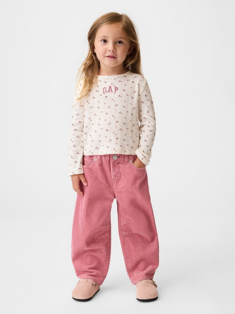 Gap Pink Corduroy Horseshoe Jeans (6mths-5yrs) - Image 1 of 3 Gap Pink Corduroy Horseshoe Jeans (6mths-5yrs) - Image 1 of 3