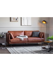 Gallery Home Brown Wigmore Leather Sofa - Image 1 of 3