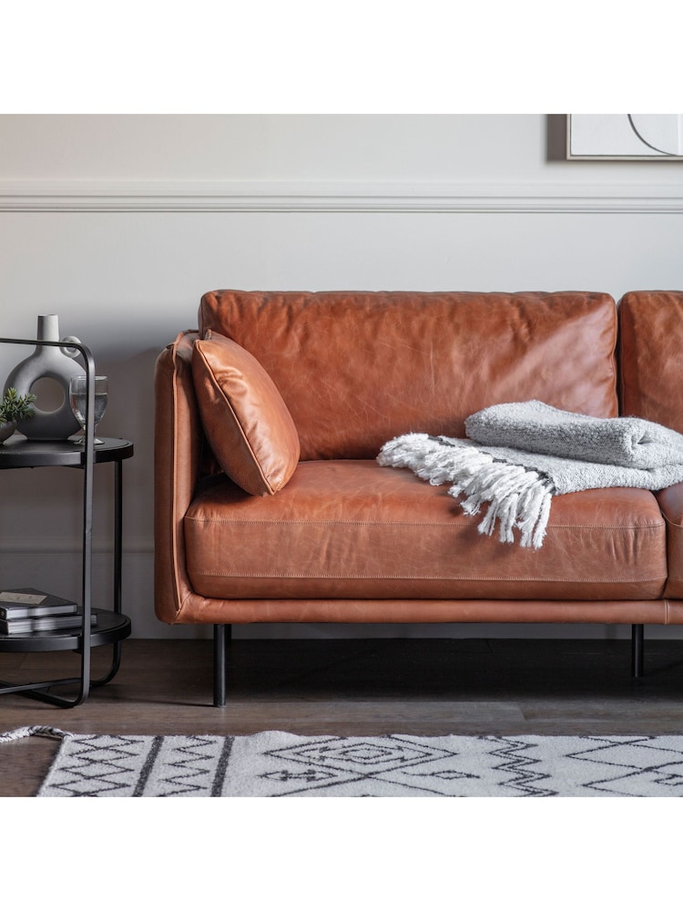 Gallery Home Brown Wigmore Leather Sofa - Image 2 of 3
