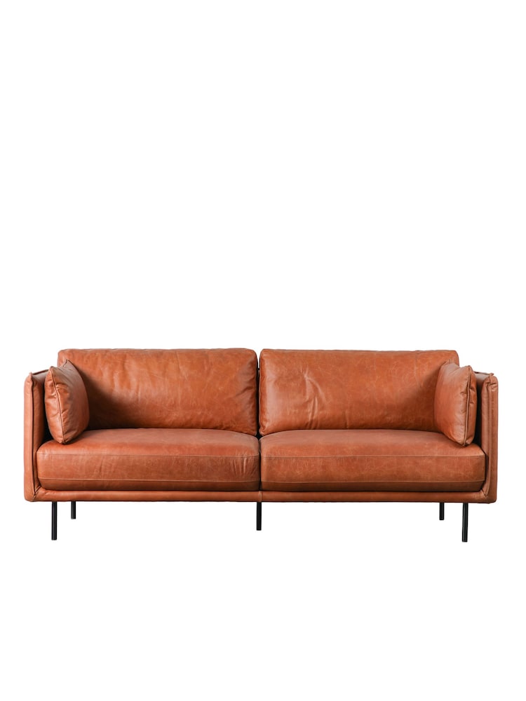 Gallery Home Brown Wigmore Leather Sofa - Image 3 of 3