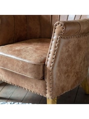Gallery Home Brown Hickman Leather Armchair - Image 2 of 6