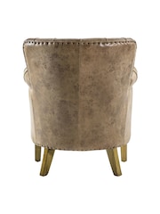 Gallery Home Brown Hickman Leather Armchair - Image 4 of 6