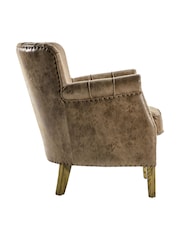 Gallery Home Brown Hickman Leather Armchair - Image 5 of 6