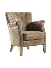 Gallery Home Brown Hickman Leather Armchair - Image 6 of 6