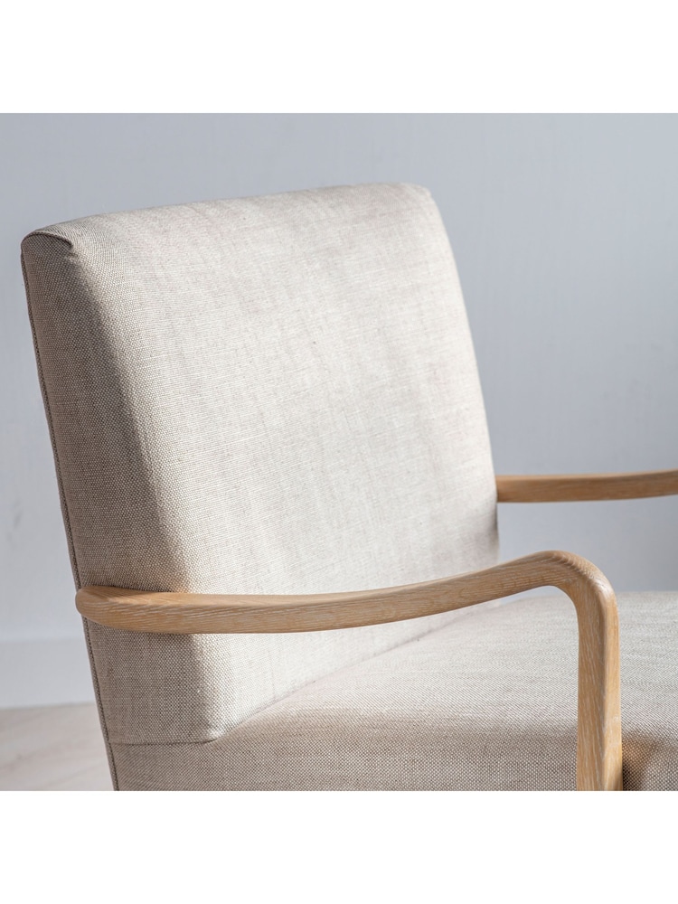 Gallery Home Natural Linen Cream Chedworth Armchair - Image 2 of 4