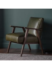 Gallery Home Heritage Green Neyland Leather Armchair - Image 1 of 3
