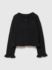 Gap Black CashSoft Ruffle Cardigan (6mths-5yrs) - Image 1 of 3