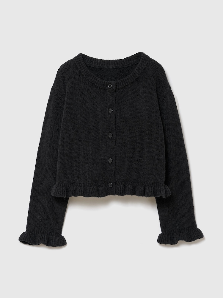 Gap Black CashSoft Ruffle Cardigan (6mths-5yrs) - Image 1 of 3 Gap Black CashSoft Ruffle Cardigan (6mths-5yrs) - Image 1 of 3