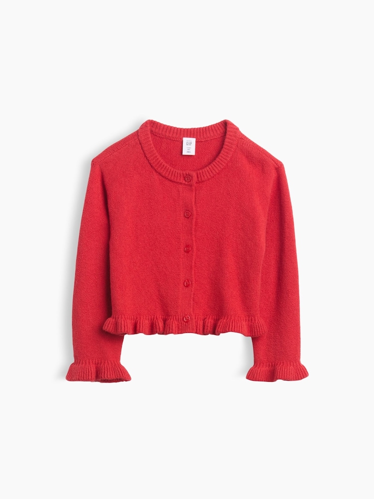 Gap Red CashSoft Ruffle Cardigan (6mths-5yrs) - Image 2 of 4