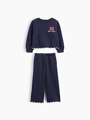 Gap Navy Minnie Mouse Vintage Soft Scalloped Sweat Set (6mths-5yrs) - Image 1 of 3