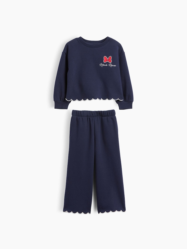 Gap Navy Minnie Mouse Vintage Soft Scalloped Sweat Set (6mths-5yrs) - Image 1 of 3 Gap Navy Minnie Mouse Vintage Soft Scalloped Sweat Set (6mths-5yrs) - Image 1 of 3