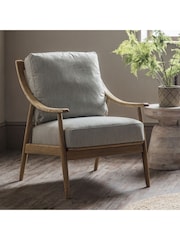 Gallery Home Natural Linen Cream Reliant Armchair - Image 2 of 6