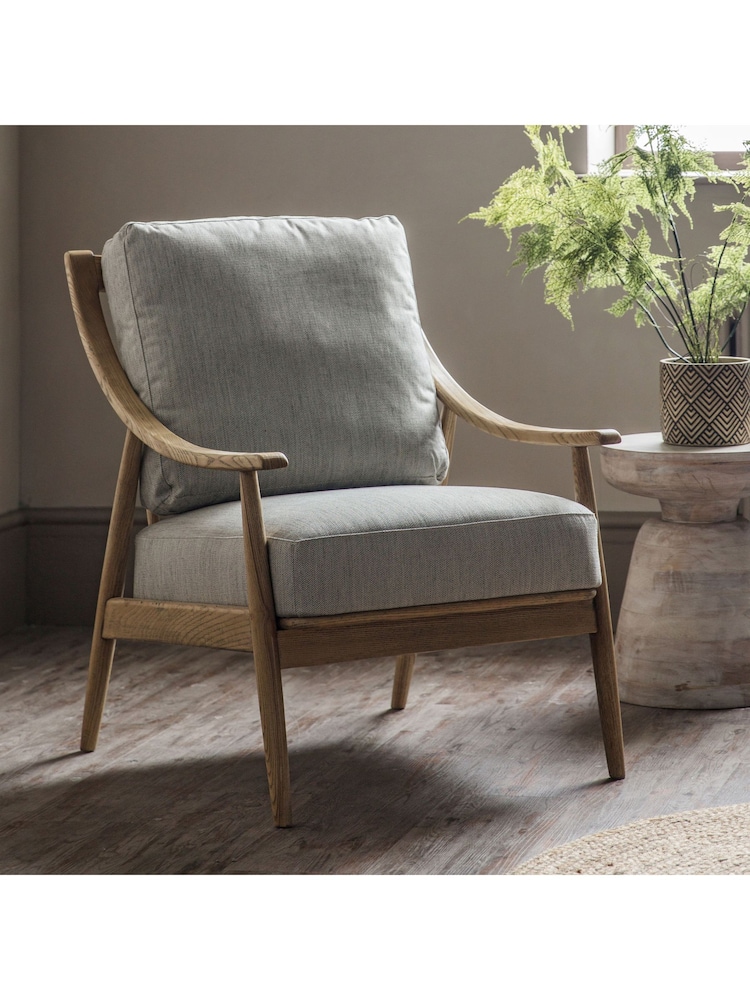 Gallery Home Natural Linen Cream Reliant Armchair - Image 2 of 6