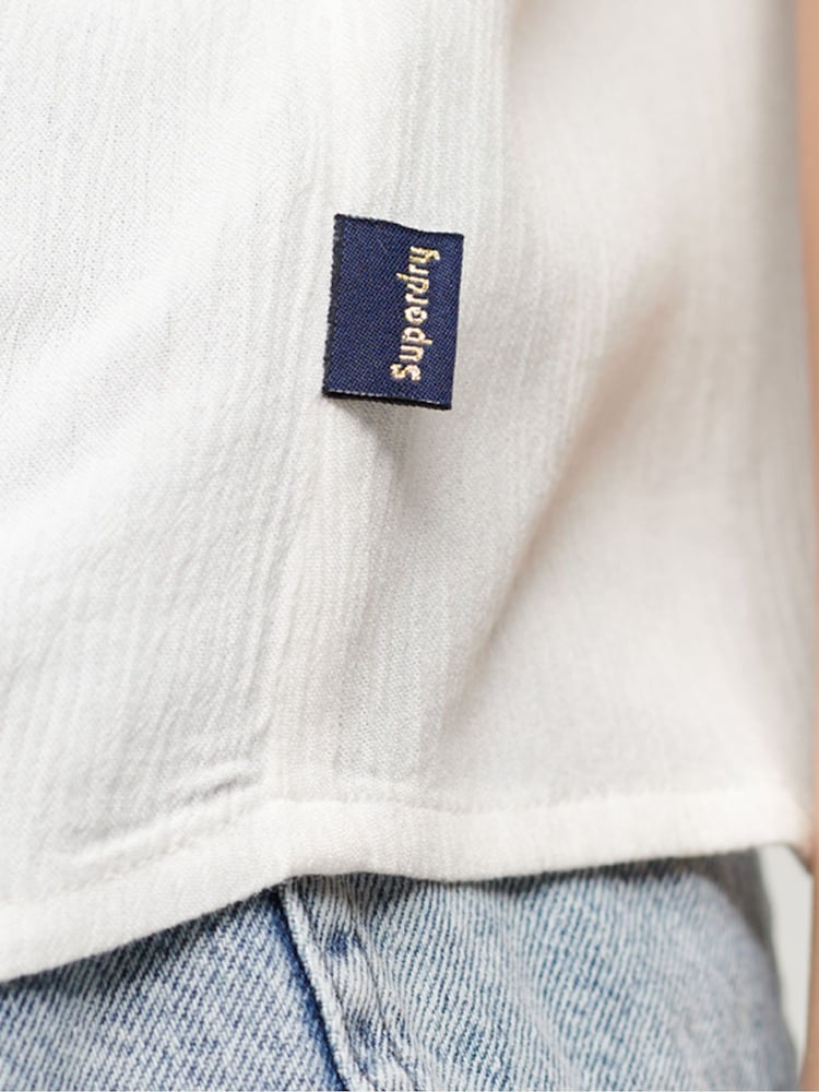 Superdry White Embroidered Cami Top - Image 5 of 5
