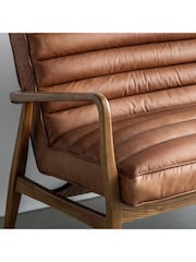 Gallery Home Vintage Brown Datsun Leather 2 Seater Sofa - Image 2 of 3