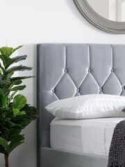 Birlea Grey Loxley Bed with Comfort Mattress - Image 2 of 6