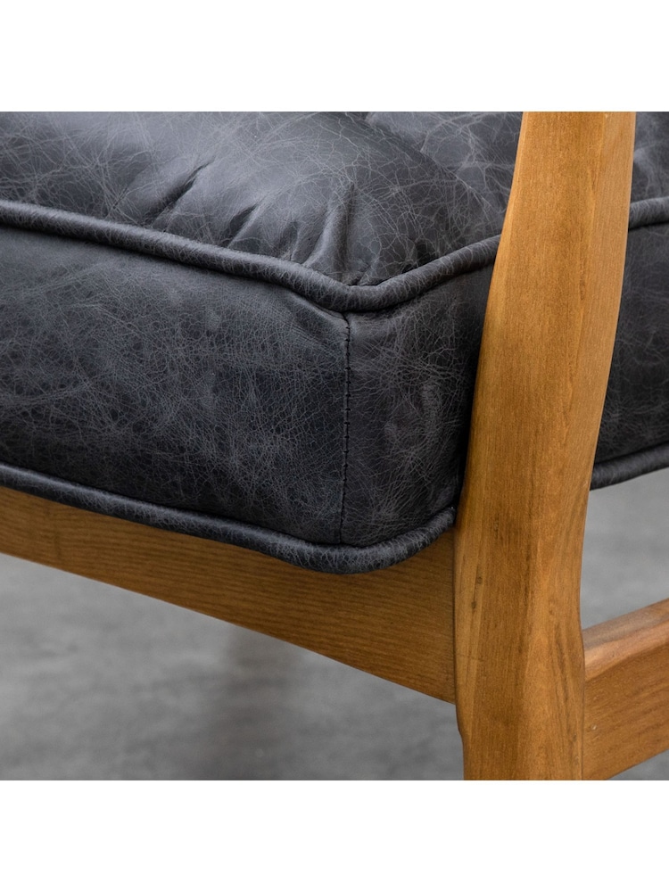 Gallery Home Antique Ebony Grey Datsun Armchair - Image 2 of 8