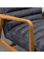 Gallery Home Antique Ebony Grey Datsun Armchair - Image 4 of 8