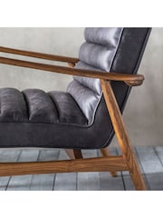Gallery Home Antique Ebony Grey Datsun Armchair - Image 5 of 8