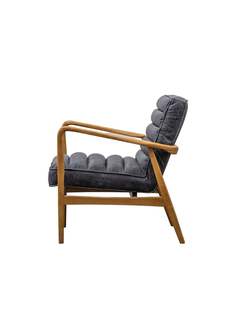 Gallery Home Antique Ebony Grey Datsun Armchair - Image 8 of 8