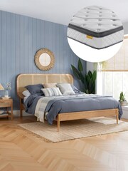 Birlea Oak Elina Bed with Heaven 1000 Mattress - Image 1 of 5