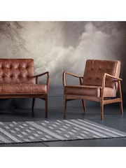 Gallery Home Vintage Brown Humber Leather 2 Seater Sofa - Image 2 of 3