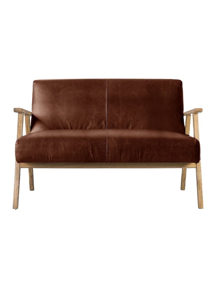 Gallery Home Vintage Brown Neyland Leather 2 Seater Sofa - Image 3 of 3