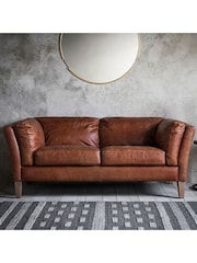 Gallery Home Brown Vintage Leather Ebury 2 Seater Sofa - Image 1 of 4