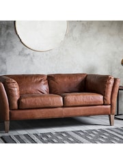 Gallery Home Brown Vintage Leather Ebury 2 Seater Sofa - Image 2 of 4