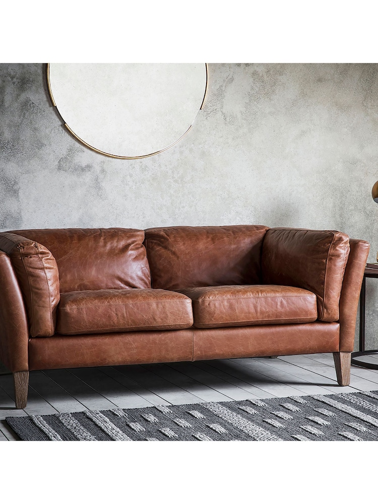 Gallery Home Brown Vintage Leather Ebury 2 Seater Sofa - Image 2 of 4