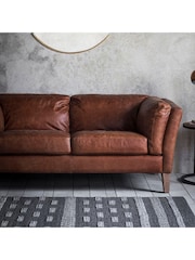 Gallery Home Brown Vintage Leather Ebury 2 Seater Sofa - Image 3 of 4