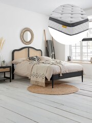 Birlea Black Leonie Bed with Heaven 1000 Mattress - Image 1 of 6