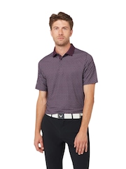 Callaway Apparel Purple Fly Birdie Check Print Polo Shirt - Image 1 of 6