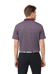 Callaway Apparel Purple Fly Birdie Check Print Polo Shirt - Image 2 of 6