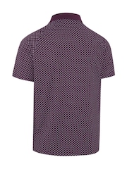 Callaway Apparel Purple Fly Birdie Check Print Polo Shirt - Image 5 of 6